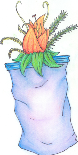 Flowers done in pastel...colored pencil...thingies.